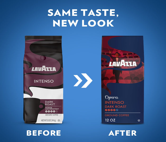 Lavazza Opera Intenso Ground Coffee Blend Dark Roast 12 oz – Italy