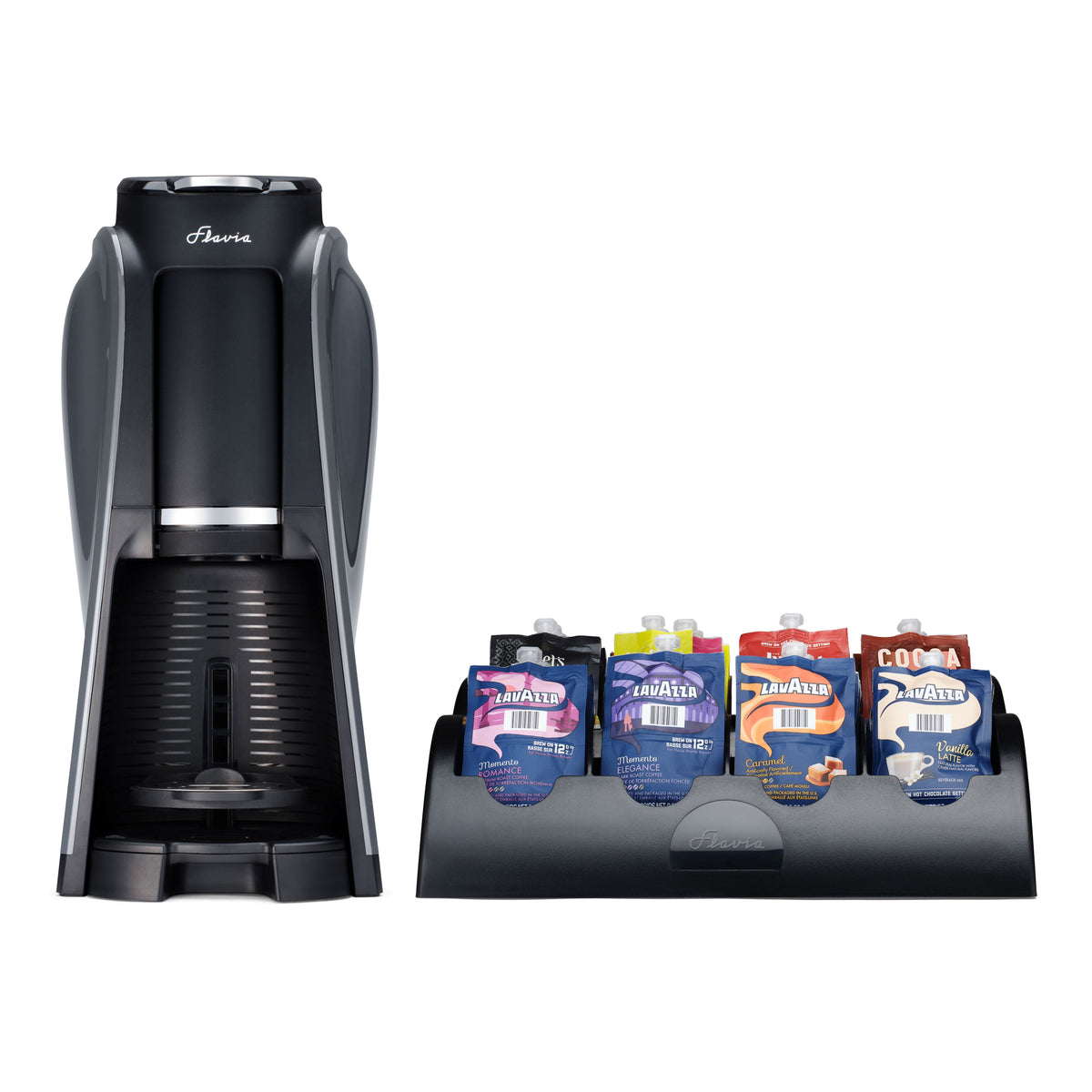 Flavia Aroma Brewer Bundle with 84 Freshpacks and 1 Merchandiser