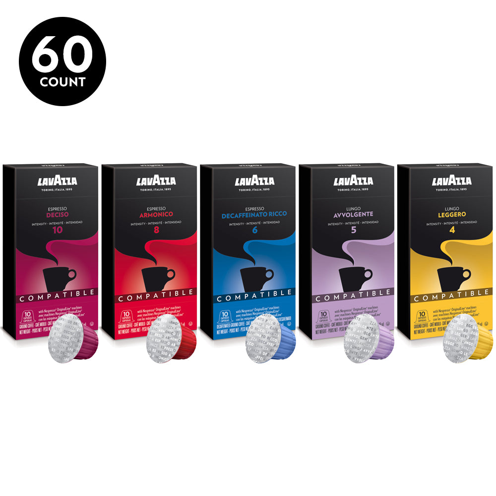 Lavazza Espresso Variety Pack (Pack of 60) Capsules – Italy Best Coffee