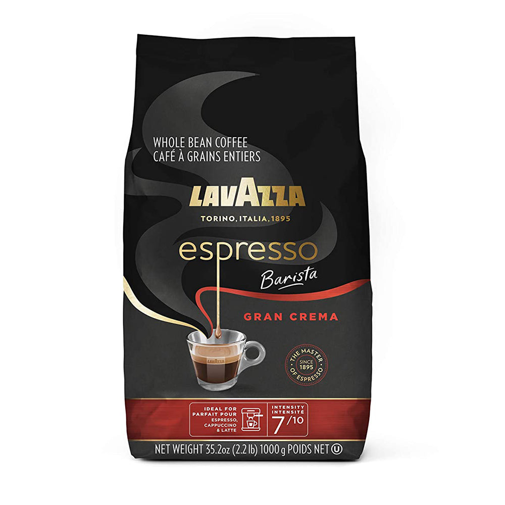 Lavazza Espresso Barista Gran Crema Whole Bean Coffee Blend, Medium  Espresso Roast, 2.2LB Bag