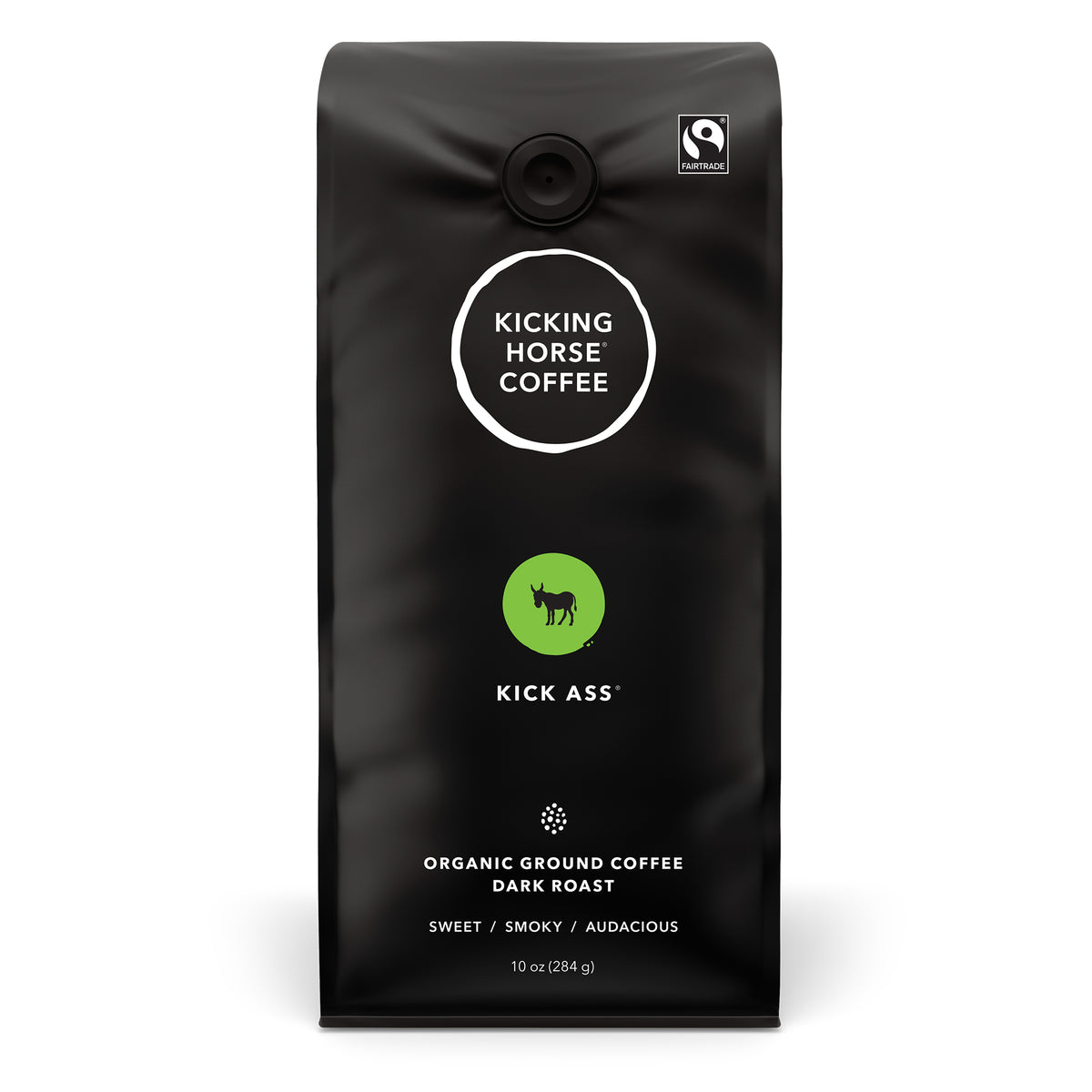 Kicking Horse Coffee Kick Ass Dark Roast Ground 10 oz Italy Best Coffee