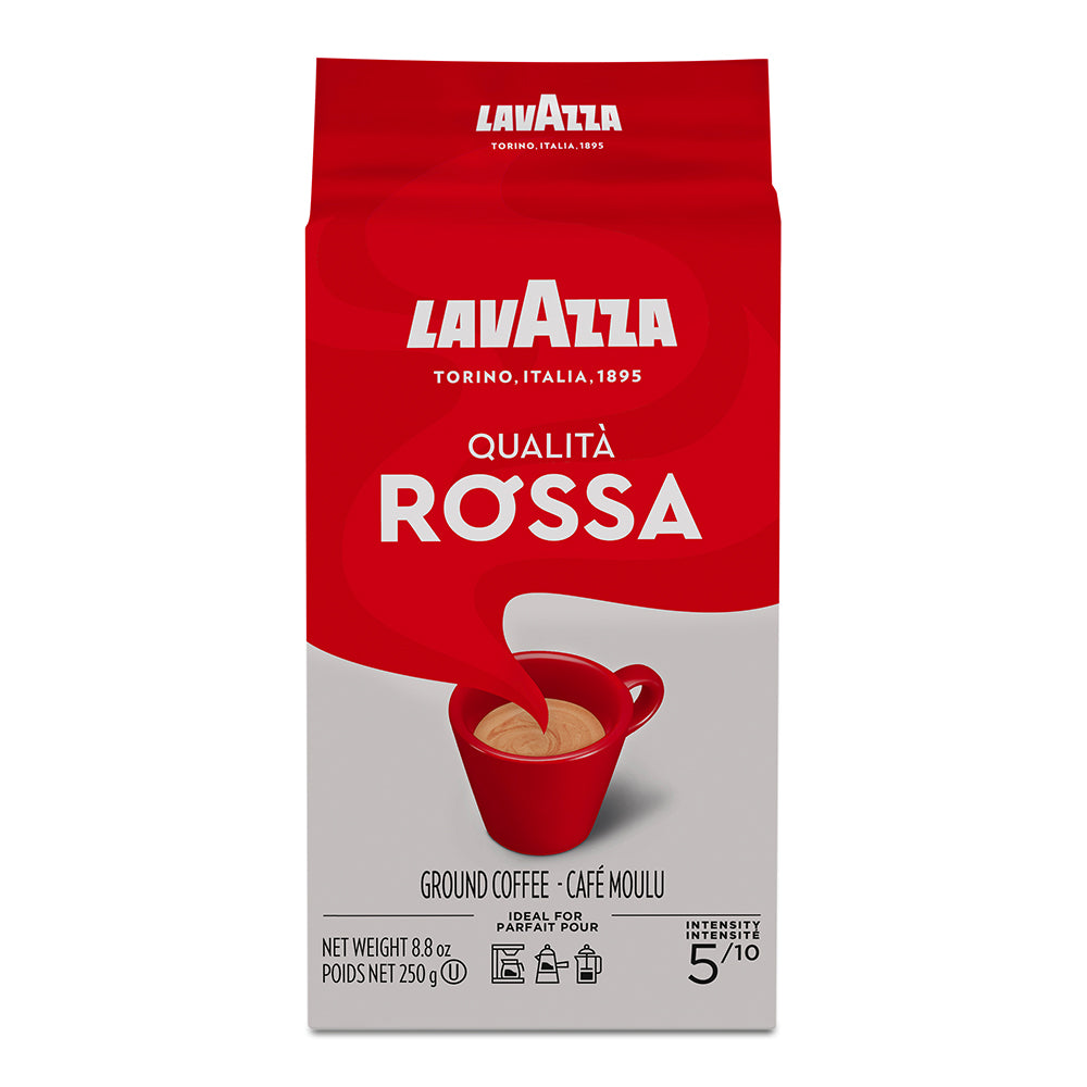 Lavazza Qualita Rossa Ground Coffee Blend Medium Roast 8.8 oz, 1 Brick / 8  oz – Italy Best Coffee