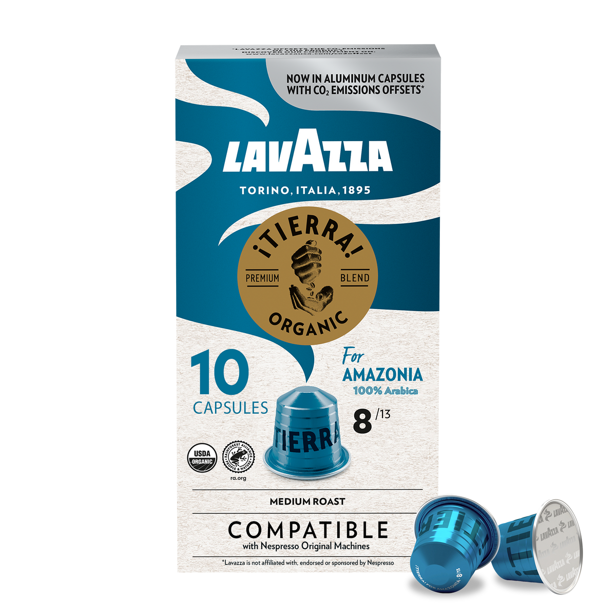 Lavazza Tierra for ia Aluminum Compatible Capsules