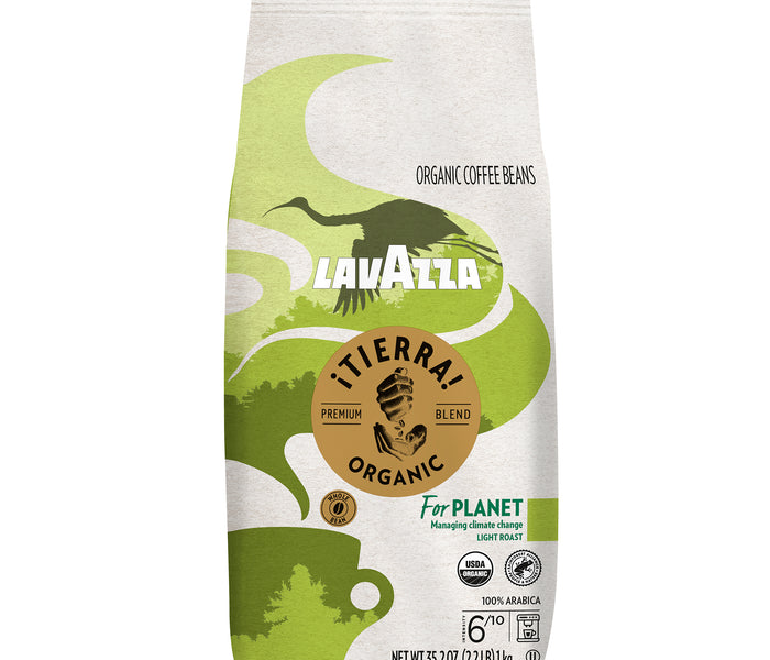 Lavazza Organic ITierra! Whole Bean Coffee Blend,Light Roast, 4.4