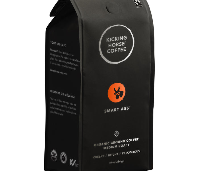 Kicking Horse Coffee Smart Ass Medium Roast Ground 10 oz – Italy Best Coffee