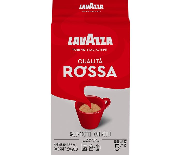 Lavazza Qualita Rossa Ground Coffee Blend Medium Roast 8.8 oz, 1 Brick / 8  oz – Italy Best Coffee